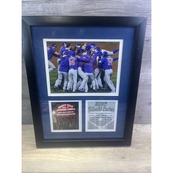 Chicago Cubs 2016 World Series Champs Celebration Collectible Framed Photo - Picture 1 of 14